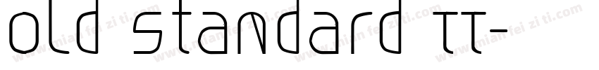 Old Standard TT字体转换